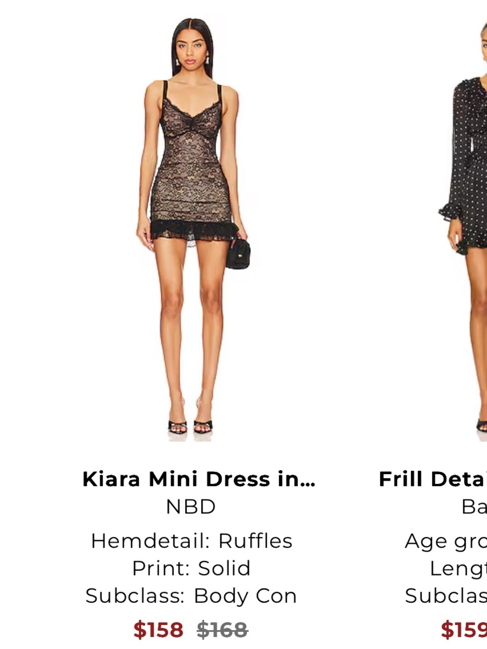 NBD Kiara Mini Dress Black Lace